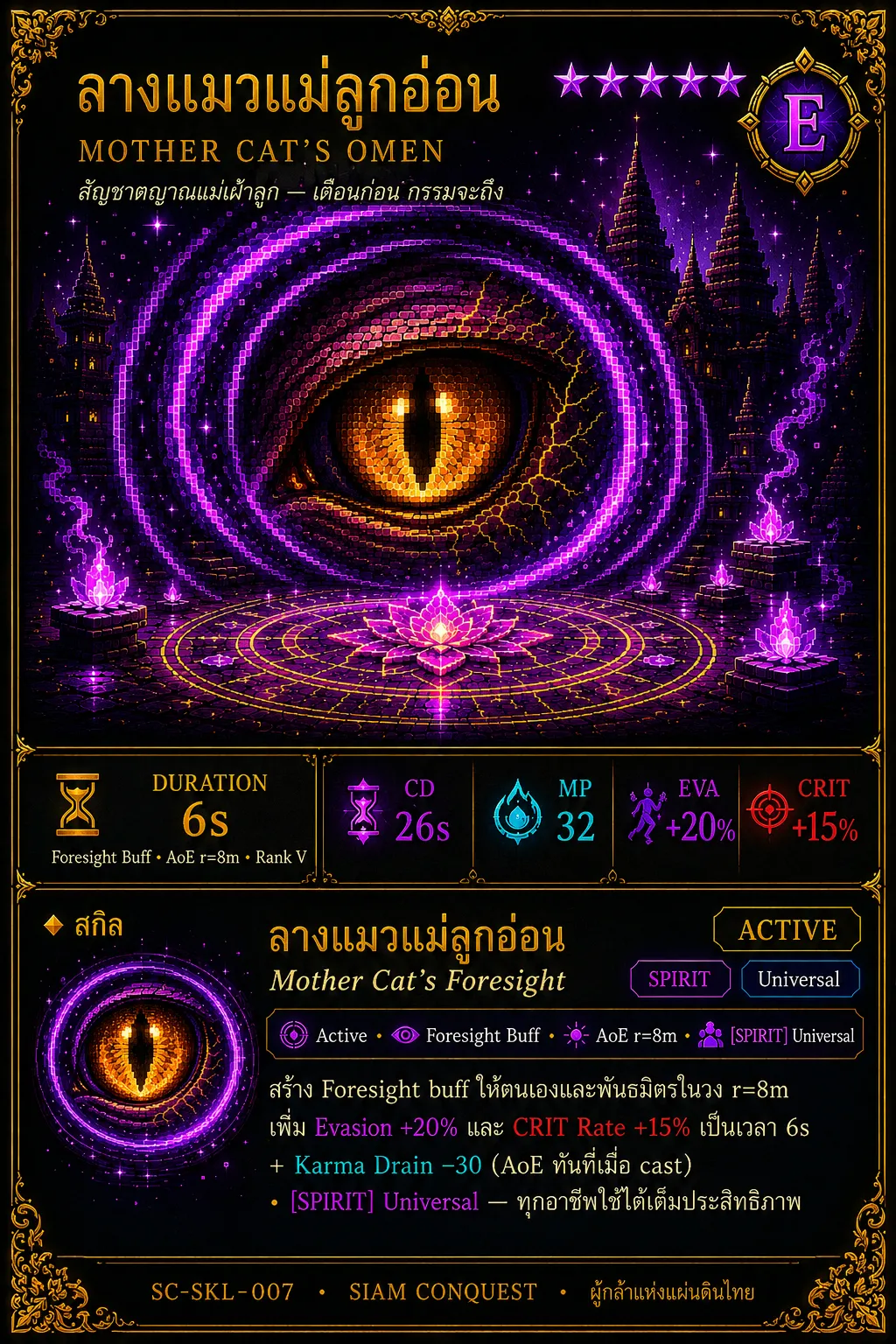 การ์ดลางแมวแม่ลูกอ่อน